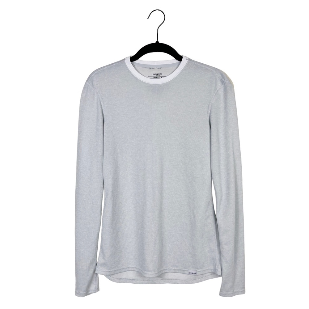 Patagonia Womens Gray Capilene Baselayer T-Shirt Top Lightweight Long Sleeve S